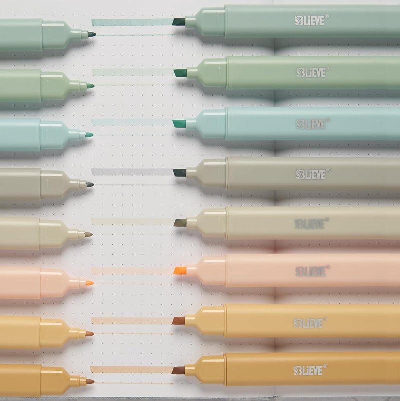 Believe - Aesthetic Bible Highlighters No Bleed Through Assorted Colors, Cute Highlighter Dual Tip For Journaling Supplies And School Accessories, Bible Highlighters And Pens No Bleed (BOHO EARTH) - Image 2